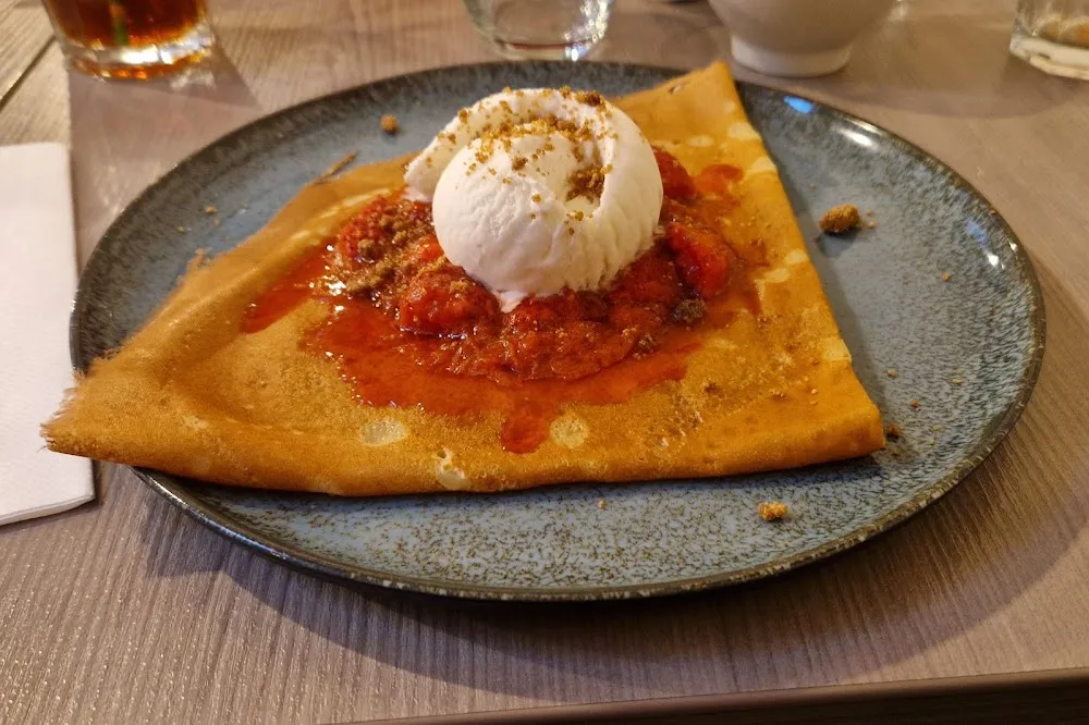 Fraise Rhubarbe Glace Yaourt Et Crumble