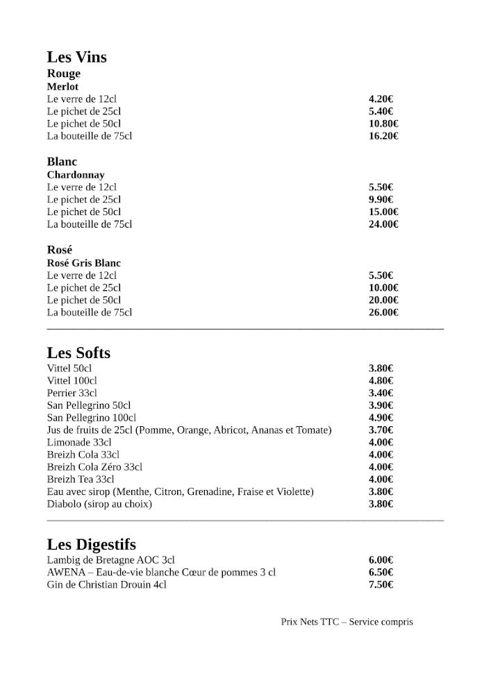 Le Phare - Menu Image 1
